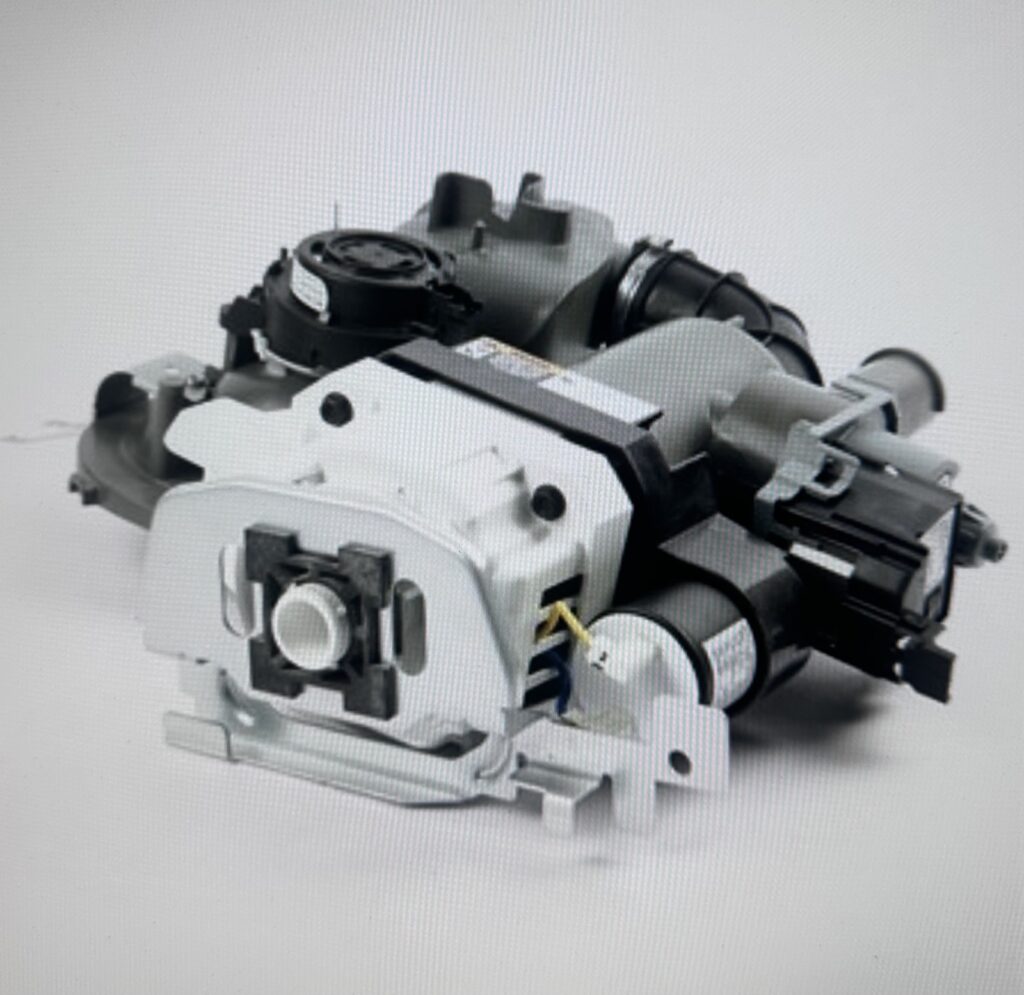 KitchenAid and Whirlpool dishwasher pump, motor and sump assembly, OEM part W11416362