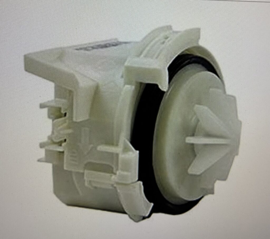 KitchenAid / Whirlpool dishwasher drain pump, OEM part WPW10531320