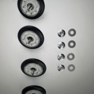 LG dryer drum roller assembly, set of 4, OEM part 4581EL2002L