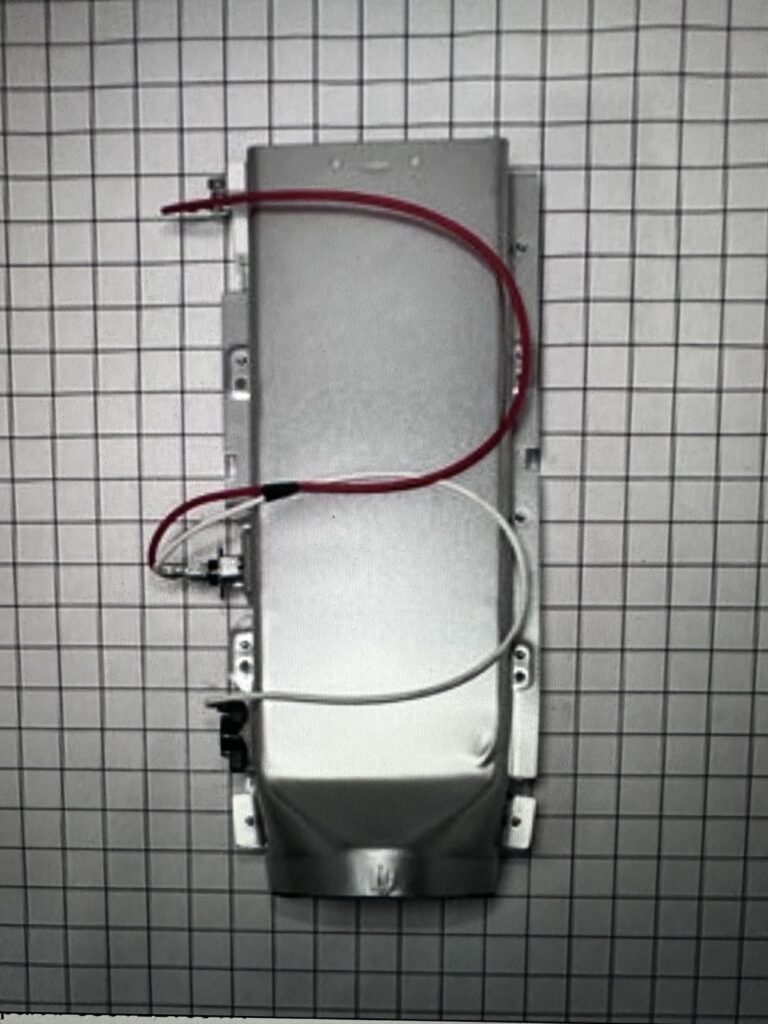 LG dryer heating element assembly with thermostats, OEM part 5301EL1001J