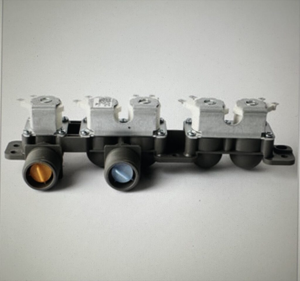 LG top-load washer water inlet valve assembly, OEM part AJU75152601